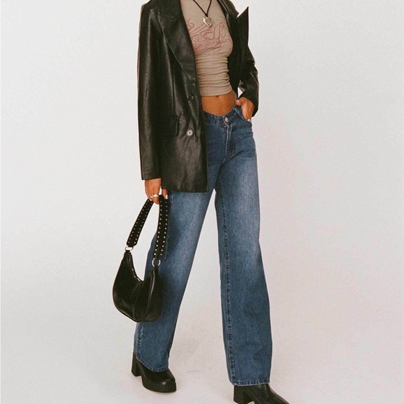 Princess Polly Karol V-Waist Wide Leg Jeans - Picture 7 of 7